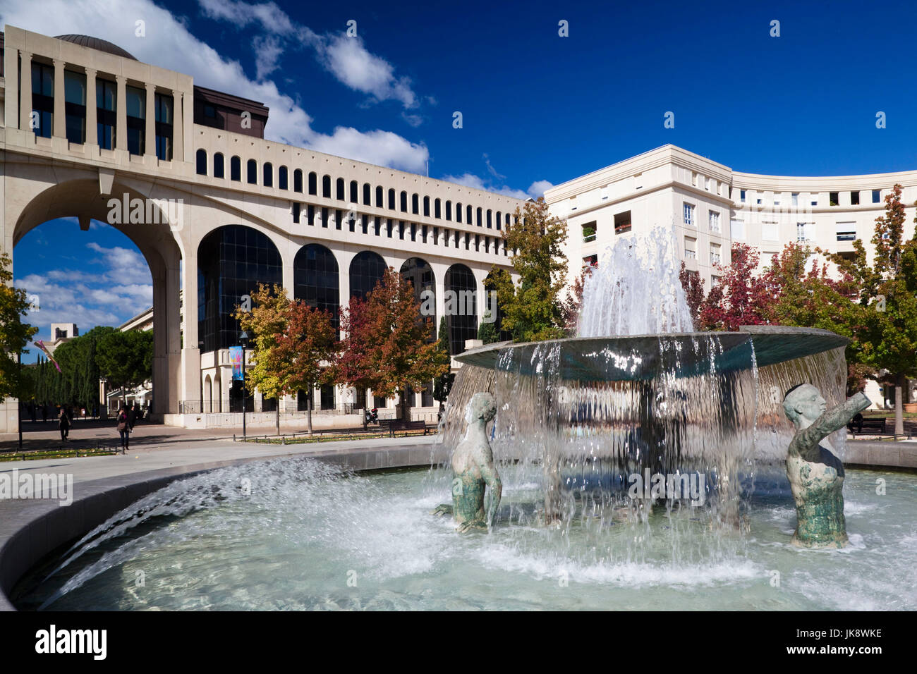 Frankreich, Languedoc-Roussillon, Hérault Abteilung, Montpellier, Antigone Bezirk Gebäude, entworfen von Ricardo Bofill Stockfoto