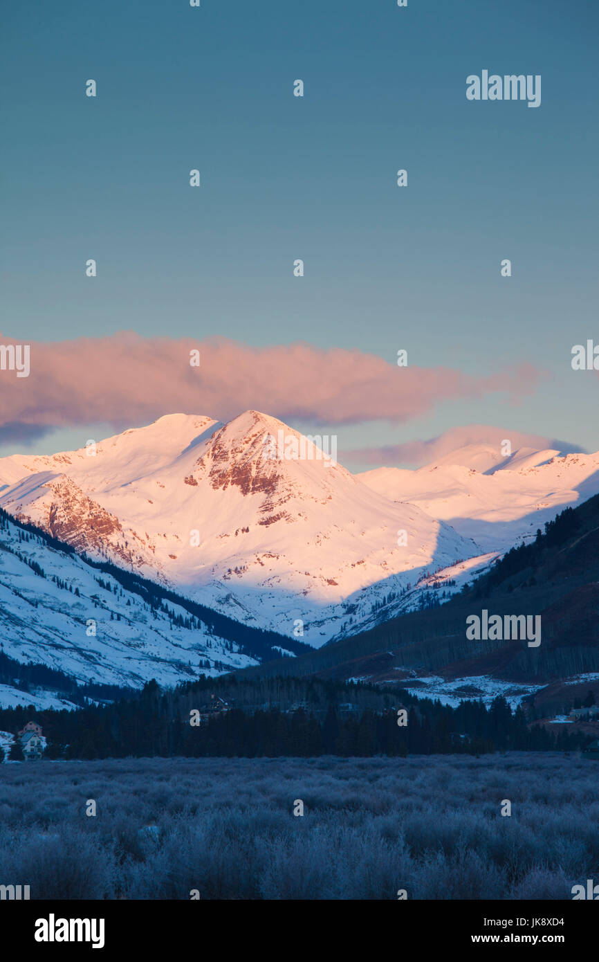 USA, Colorado, Crested Butte, Ruby Range Mountains, dawn Stockfoto