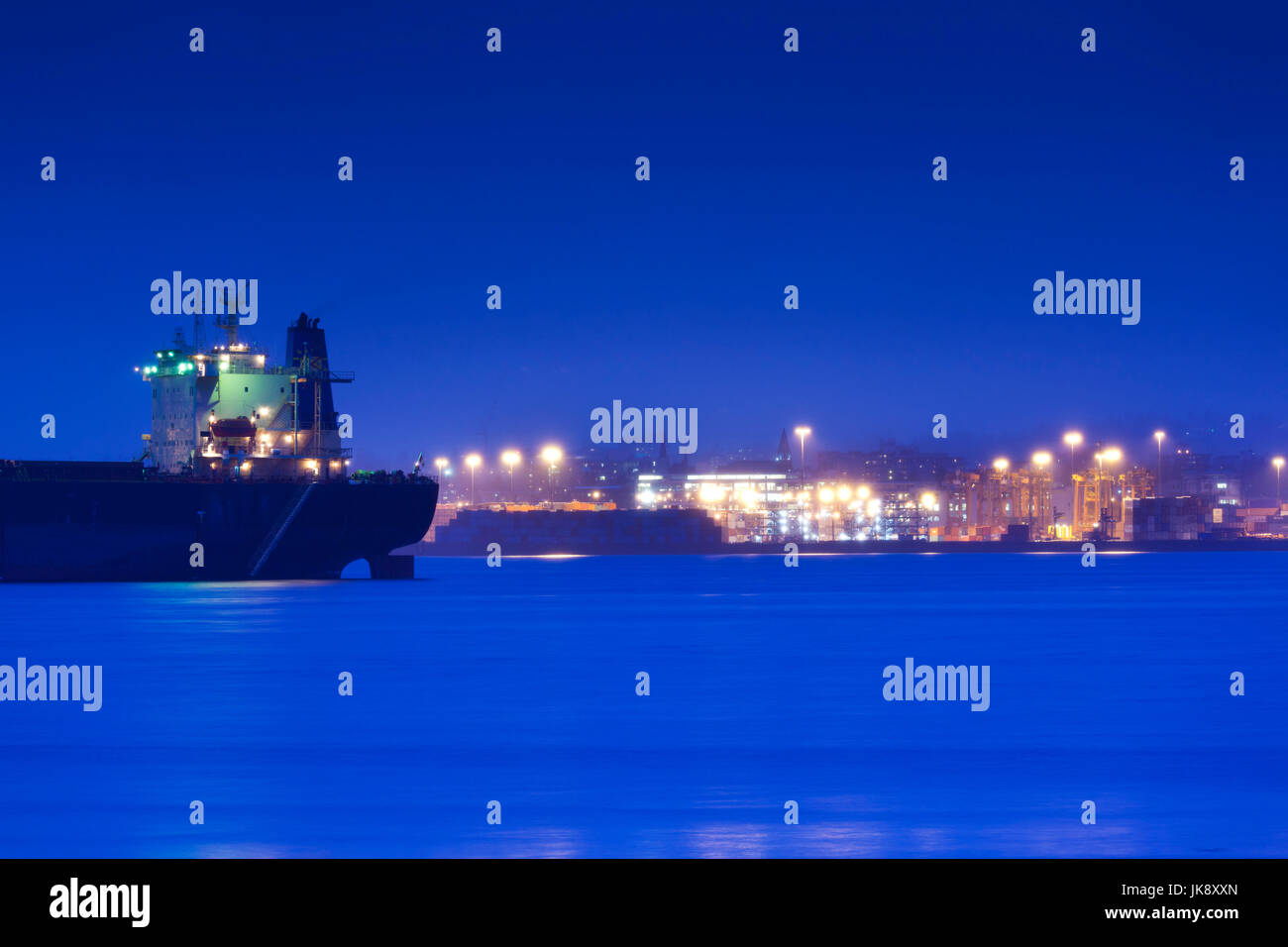 Hafen von Vancouver, Vancouver, Britisch-Kolumbien, Kanada Dämmerung Stockfoto
