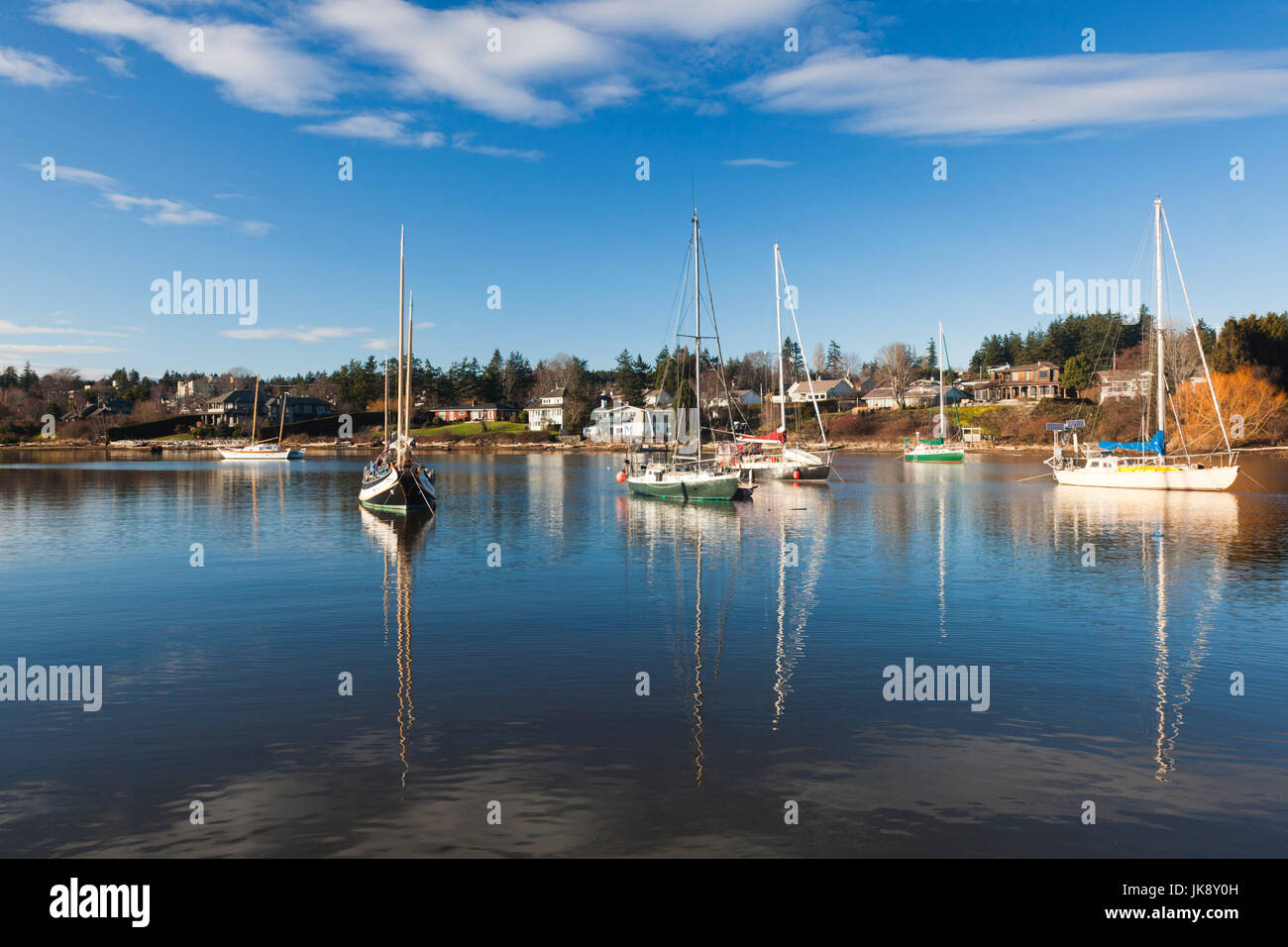 Kanada, British Columbia, Vancouver Island, Comox, Comox Harbour Stockfoto
