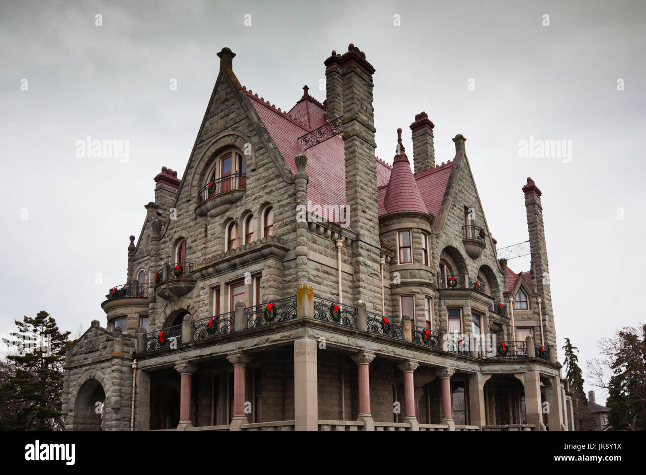 Kanada, British Columbia, Vancouver Island, Victoria, Craigdarroch Castle, außen Stockfoto