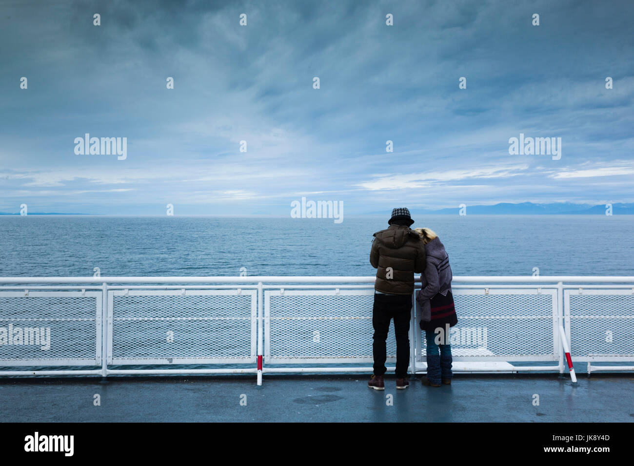 Kanada, British Columbia, Strait Of Georgia, an Bord der BC-Fähre nach Vancouver Island, NR Stockfoto
