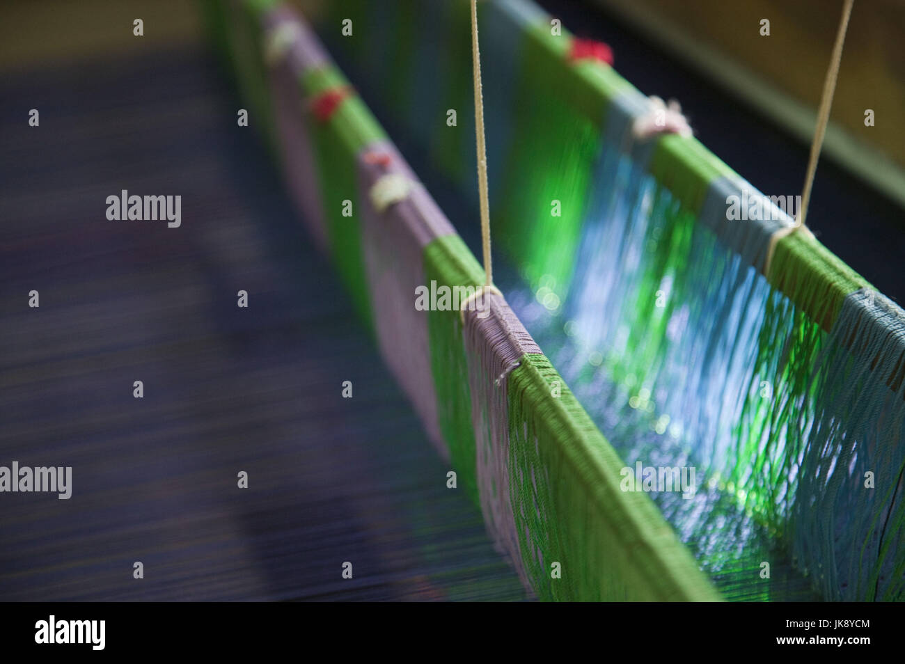 Bahrain, Al Jasra, Al Jasra Handwerkszentrum, Webstuhl, Detail, Stockfoto