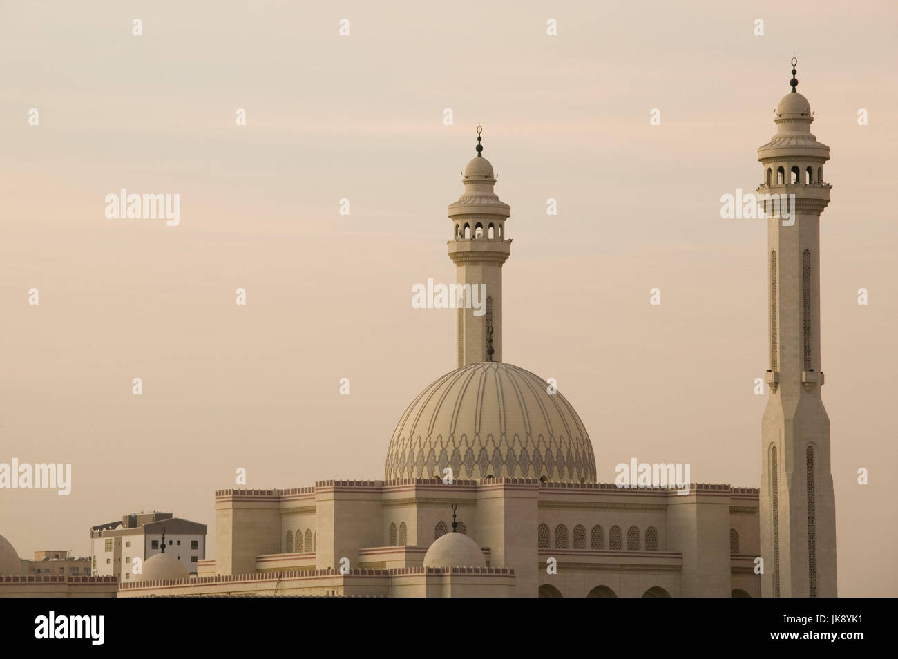 Bahrain, Manama, Al-Fatih-Grand Moschee, Morgenlicht, Stockfoto