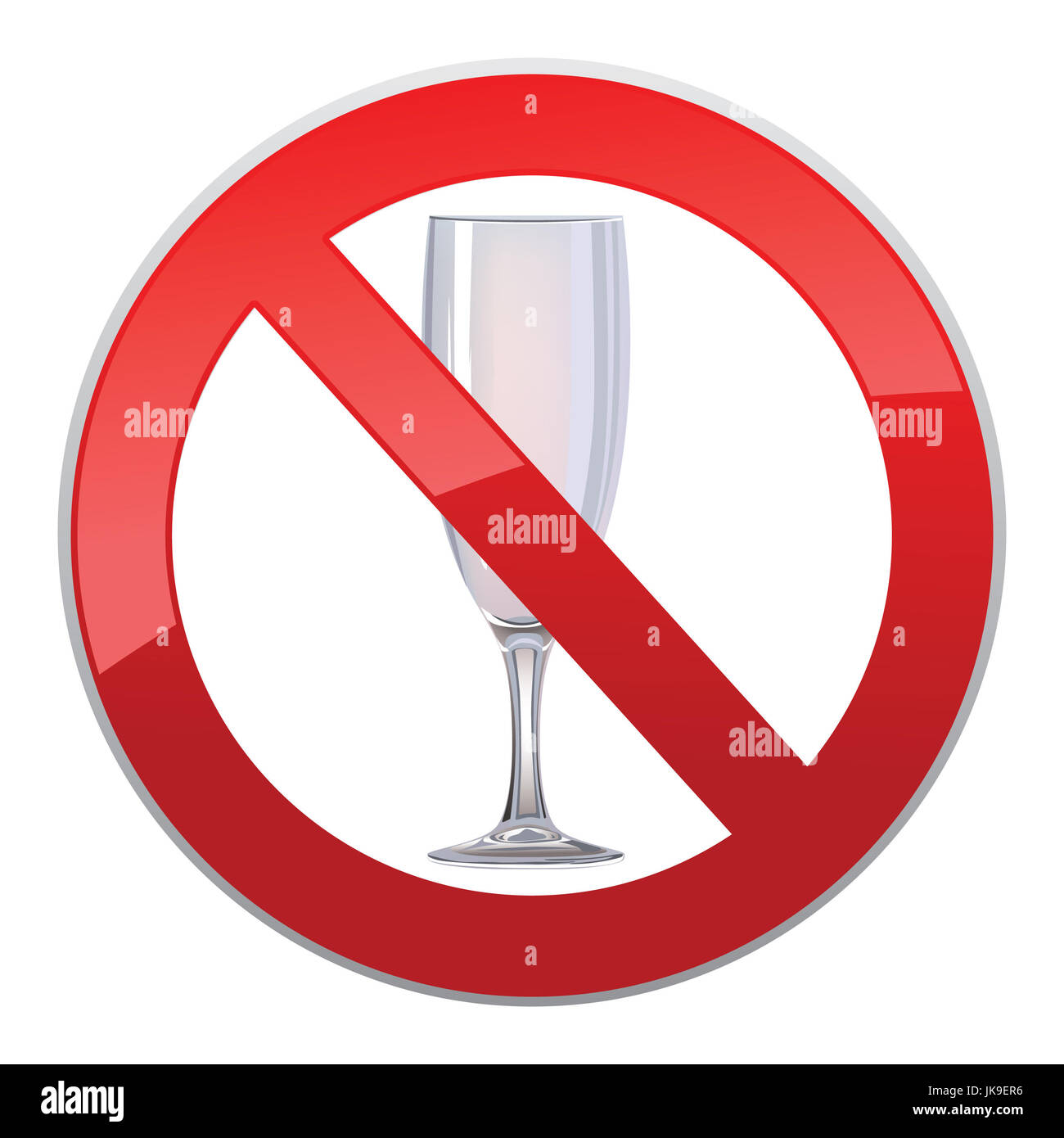 Kein Alkohol trinken unterzeichnen. verbot Symbol. verbot Alkohol label Stockfoto