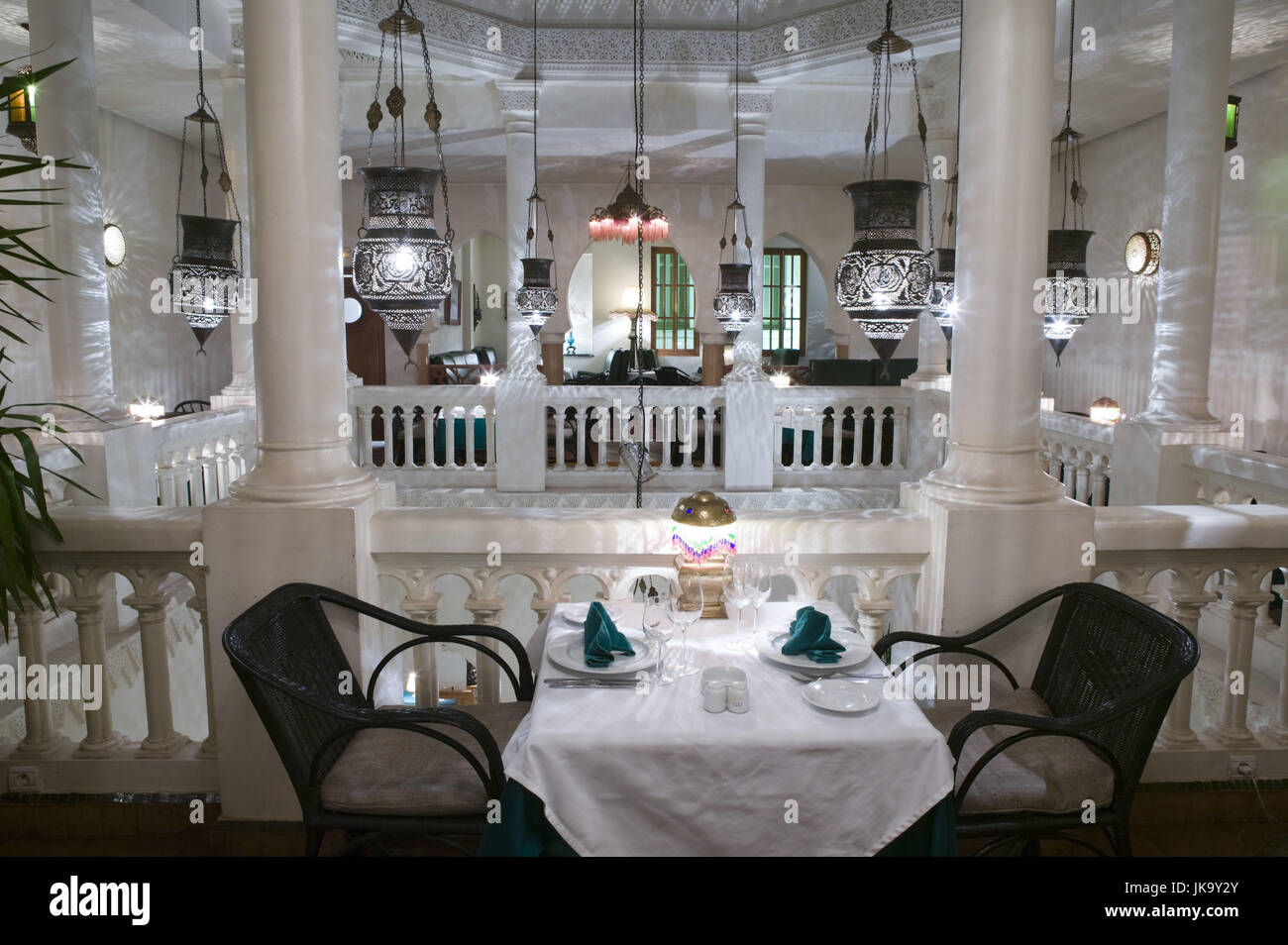 Marokko, Casablanca, "Ricks Café", Innenansicht, Stockfoto