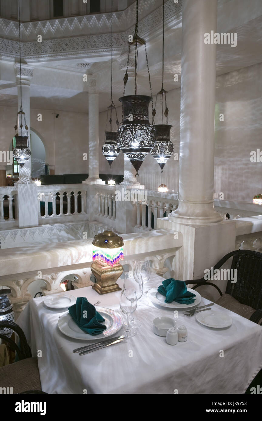 Marokko, Casablanca, "Ricks Café", Innenansicht, Stockfoto