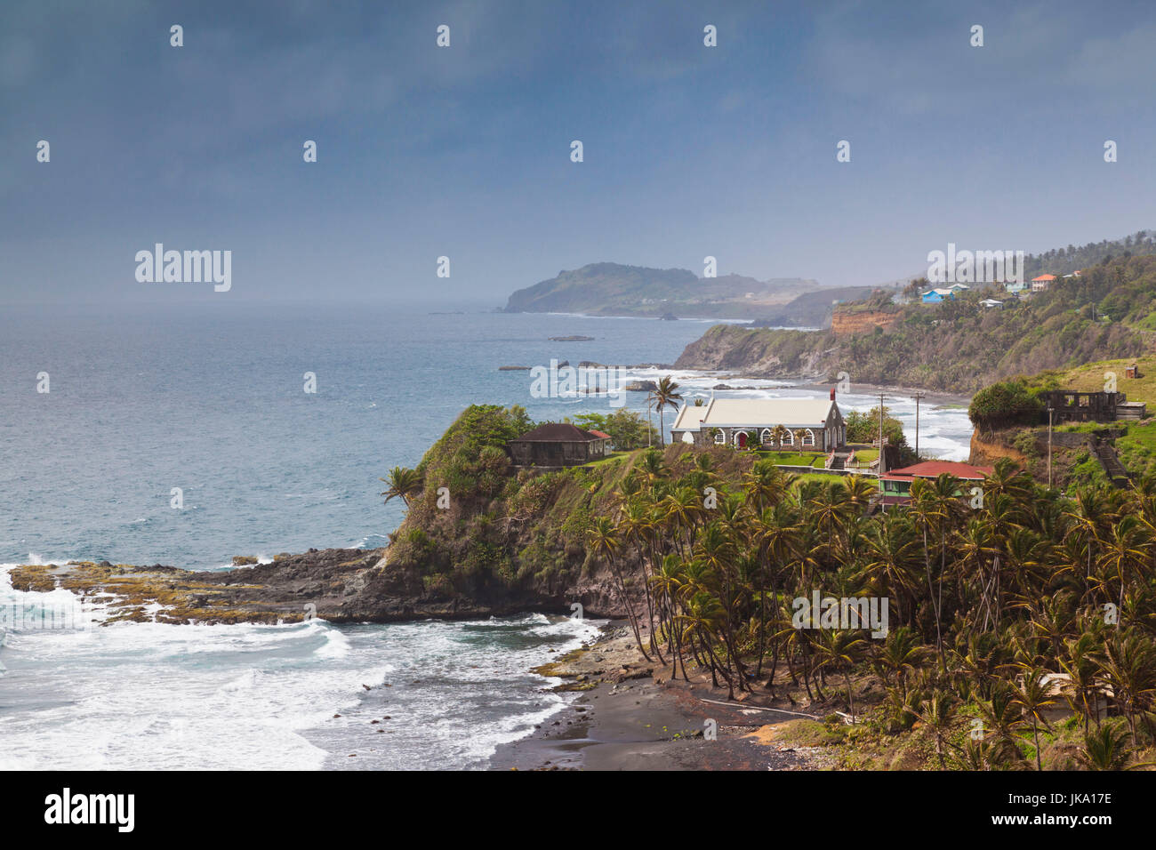 St. Vincent und die Grenadinen, St. Vincent, Windward Küste gewährt Bay, Pfarrkirche St. Matthäus Stockfoto