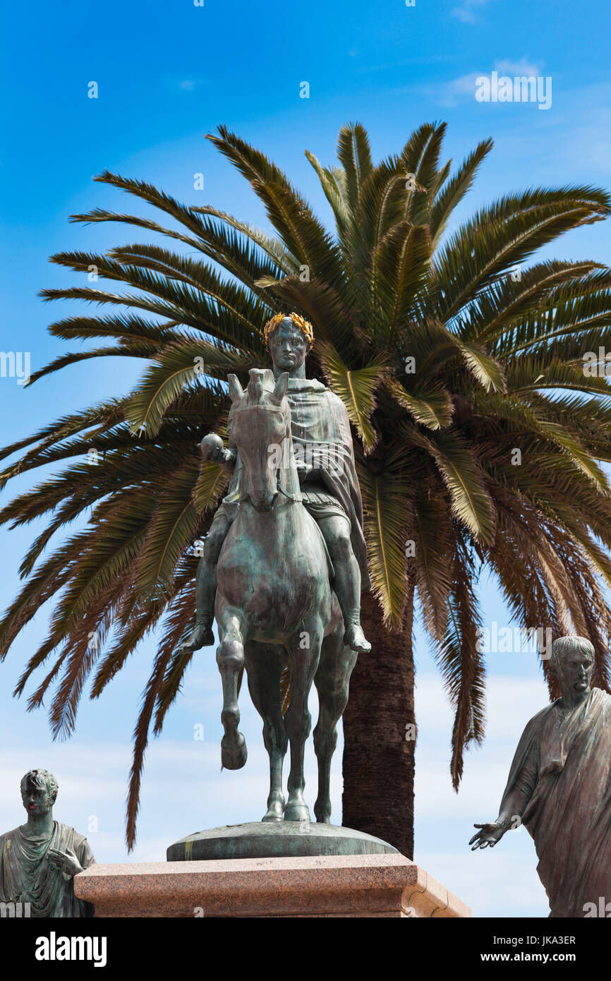 Frankreich, Korsika, Departement Corse-du-Sud, Korsika West Coast Region, Ajaccio, Ort General DeGaulle, Statue von Napoleon Bonaparte Stockfoto