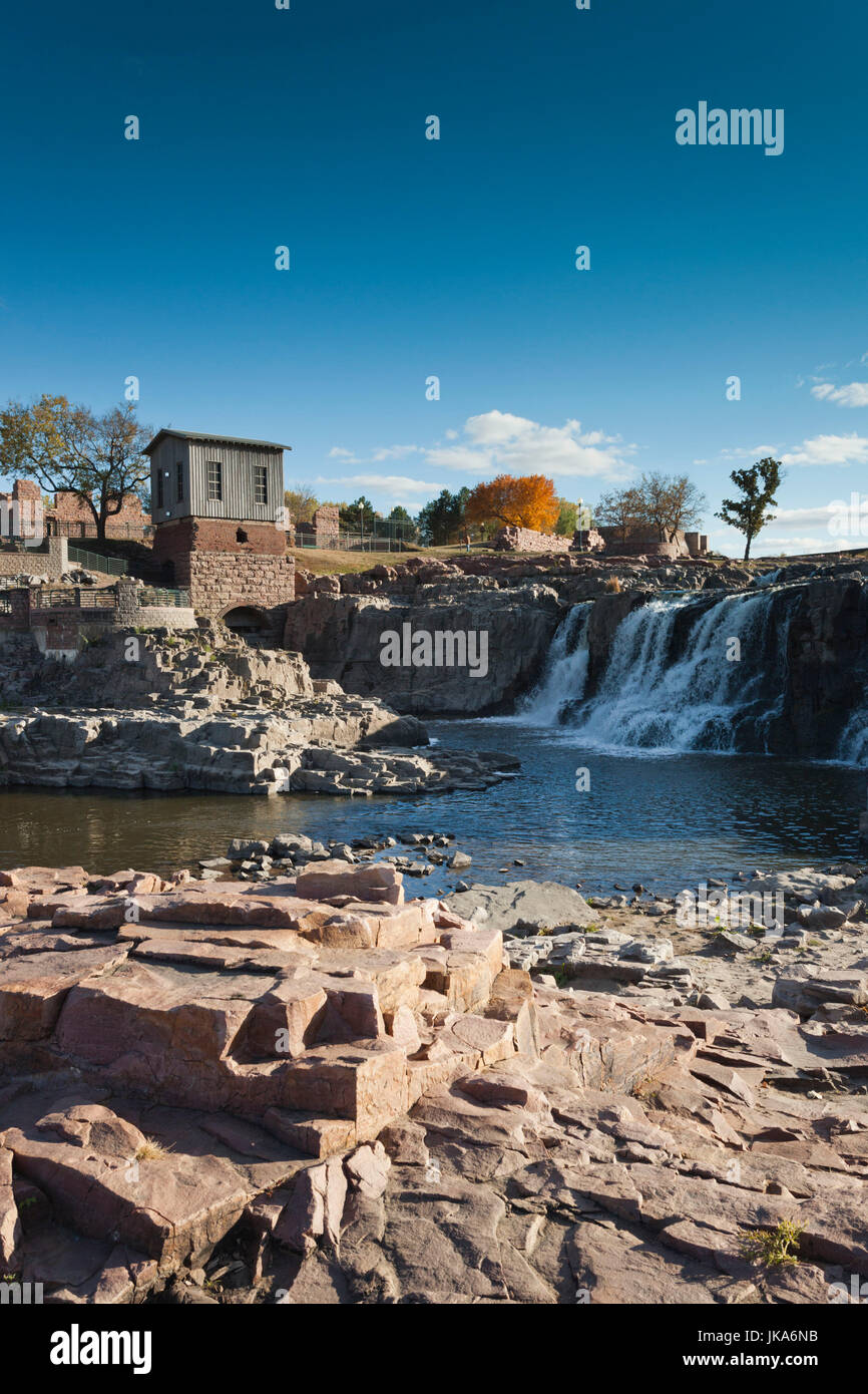 Sonnenuntergang von Sioux Falls Park, Sioux Falls, South Dakota, USA Stockfoto