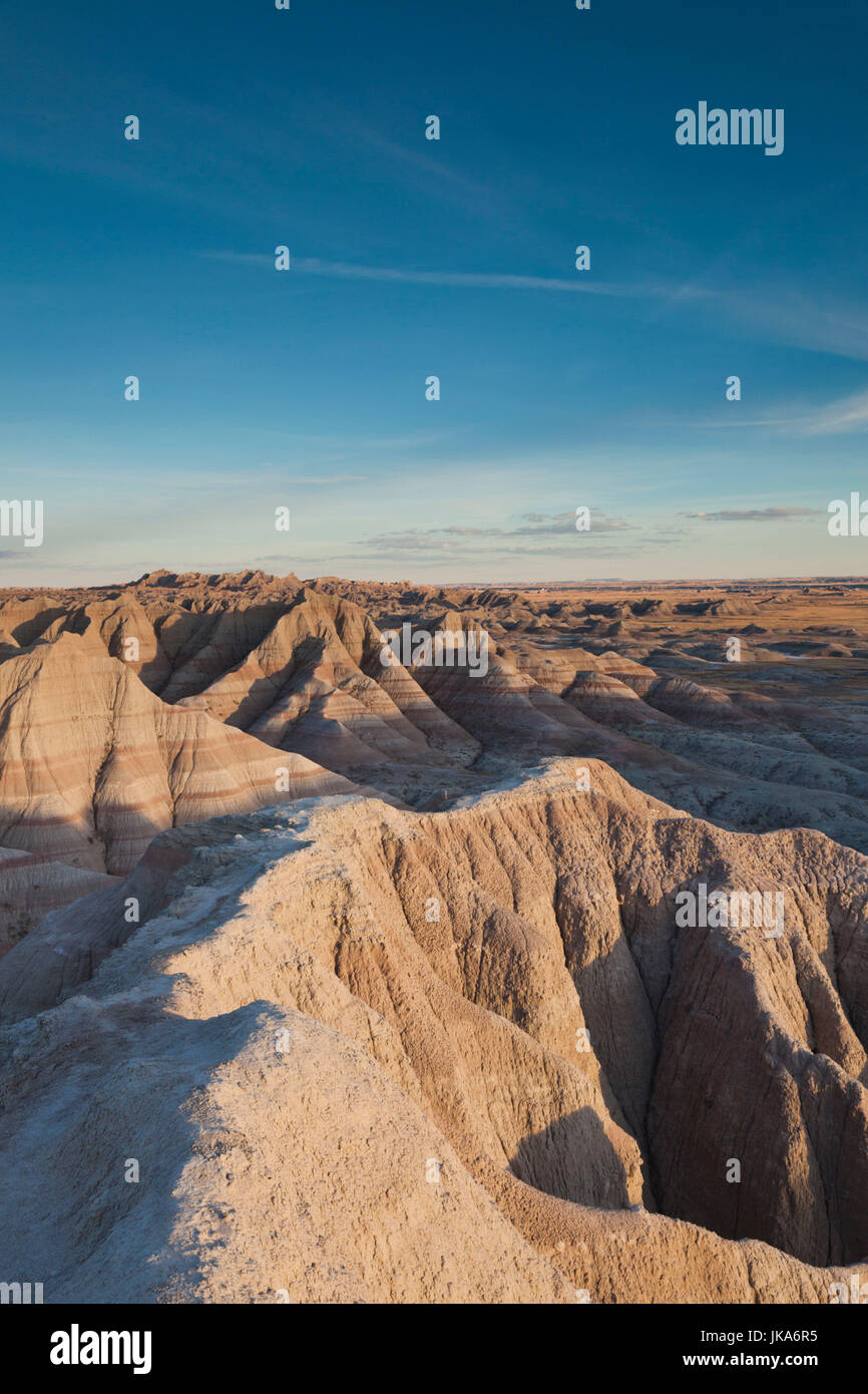 USA, South Dakota, Interieur, Badlands Nationalpark, Sonnenuntergang Stockfoto