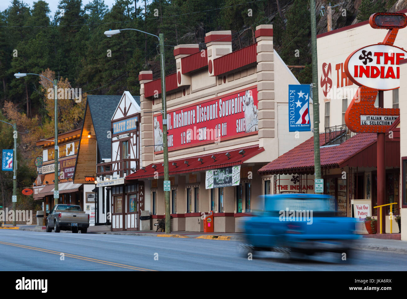 USA, South Dakota, Black Hills National Forest, Keystone, Mt. Rushmore Stadt Stockfoto