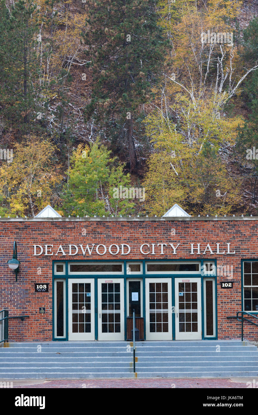 USA, South Dakota, Black Hills National Forest, Deadwood, Deadwood City Hall Stockfoto