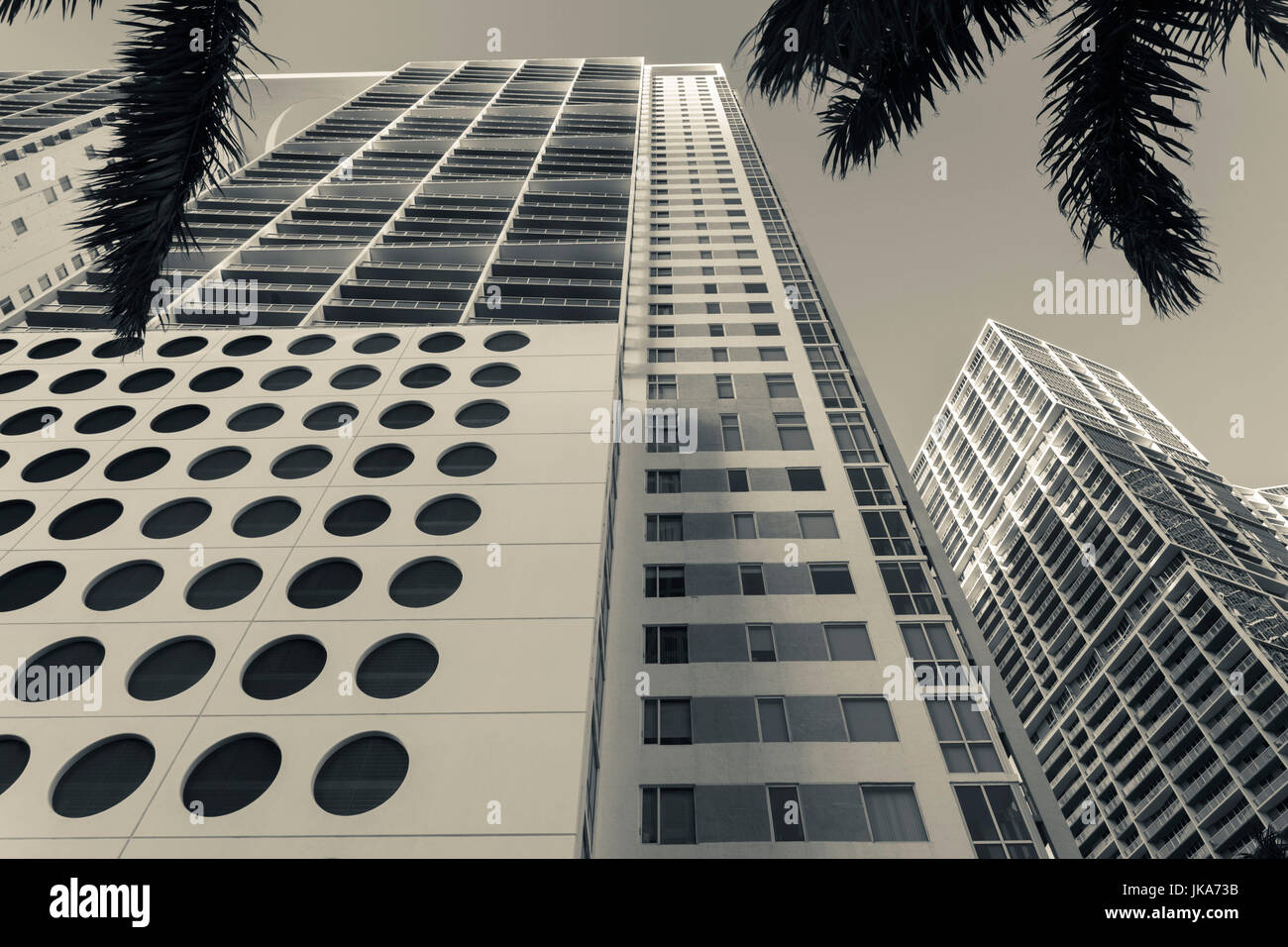 USA, Florida, Miami, Brickell Avenue, Außenseite der Gebäude 500 Brickell Avenue Stockfoto