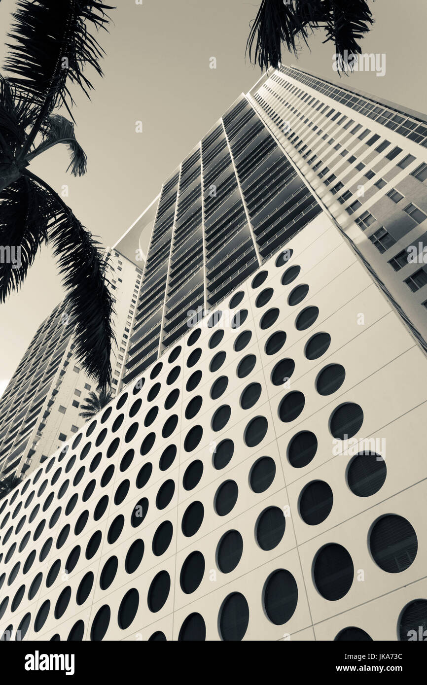 USA, Florida, Miami, Brickell Avenue, Außenseite der Gebäude 500 Brickell Avenue Stockfoto