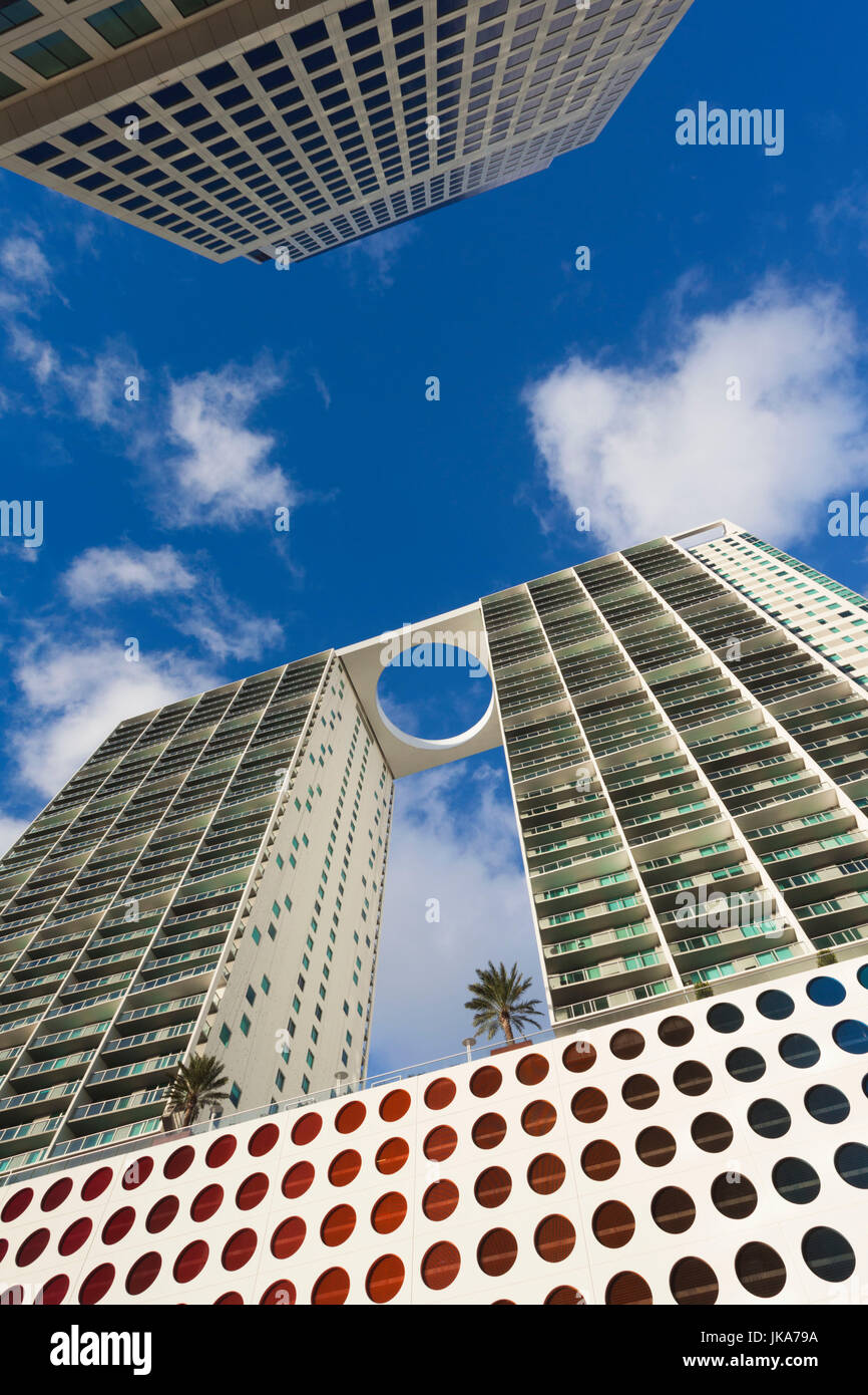 USA, Florida, Miami, Brickell Avenue, Außenseite der Gebäude 500 Brickell Avenue Stockfoto