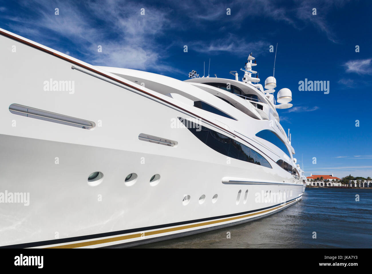 USA, Florida, West Palm Beach, Palm Harbor Marina, yacht Stockfoto