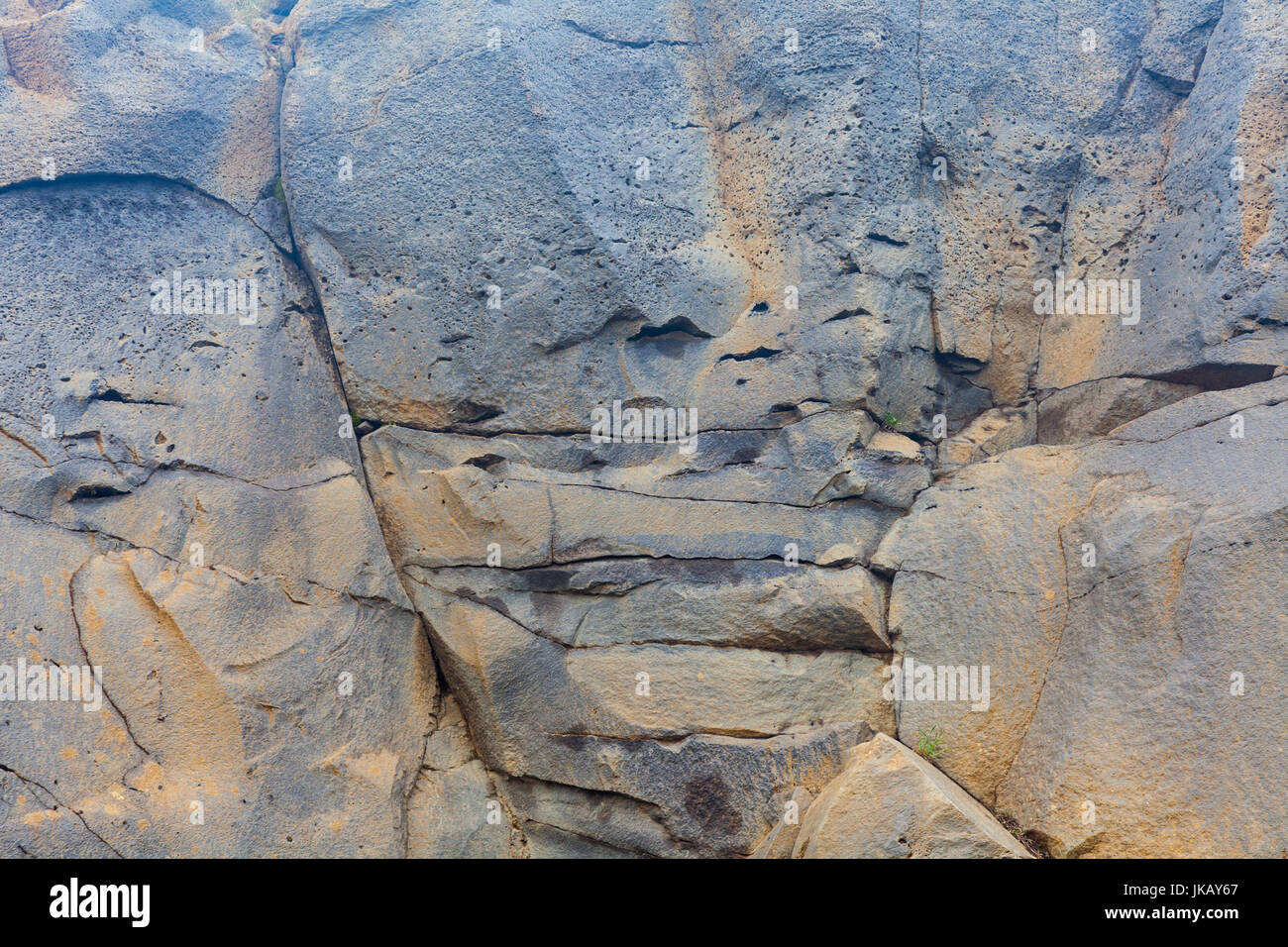 Rock Rextures auf der Seite des Mittelatlantischen Rückens an die Oberfläche in Island kommt Stockfoto