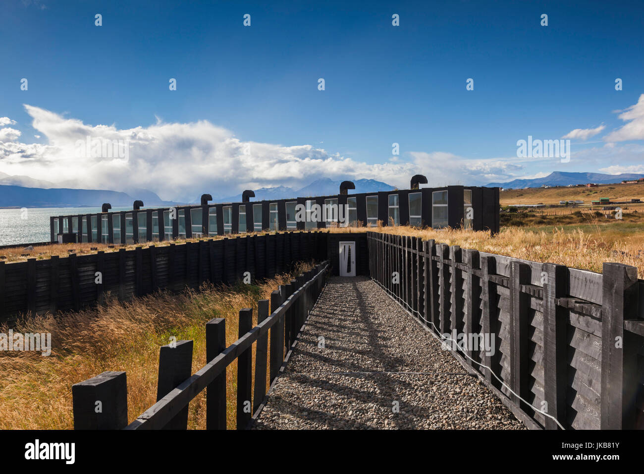 Chile, Magallanes Region Puerto Natales, Hotel Remota, außen Stockfoto