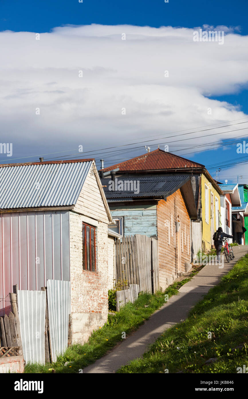 Chile, Magallanes Region Puerto Natales, Haus-detail Stockfoto