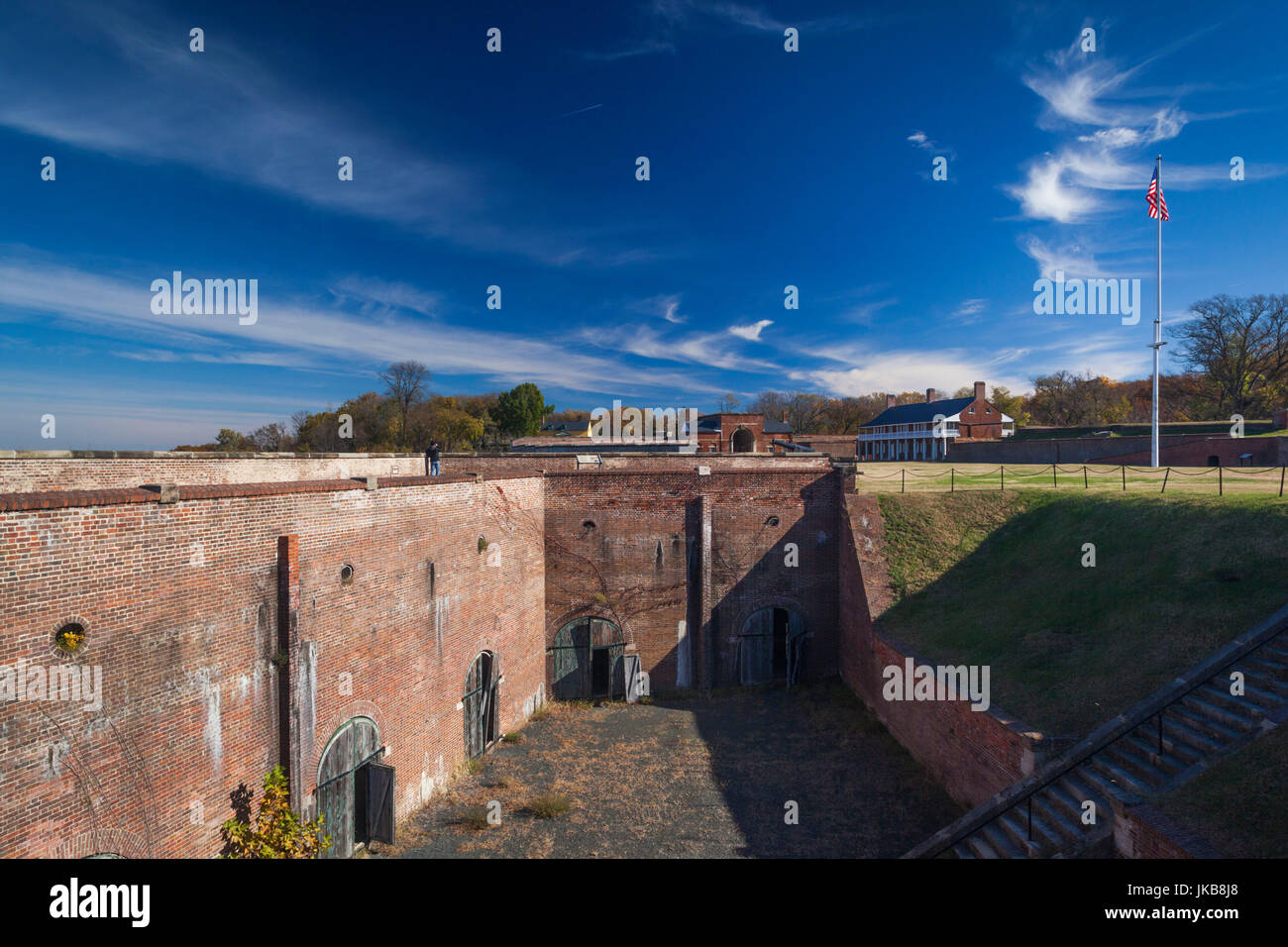 USA, Maryland, Fort Washington, Fort Washington Park, erste Festung für die Verteidigung von Washington DC im Jahre 1809, Fort Interieur Stockfoto