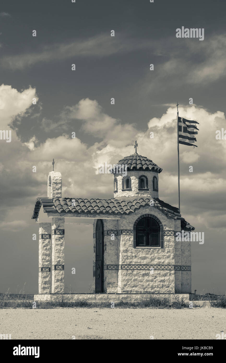 Griechenland, OstMazedonien und Thrace Region, Likofos, griechisch-orthodoxe Kapelle an der türkischen Grenze Stockfoto