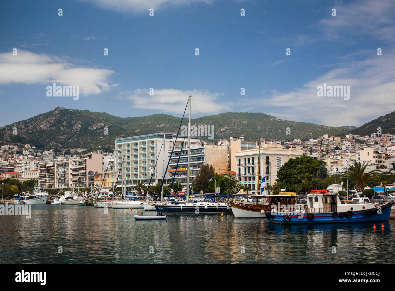 Griechenland, OstMazedonien und Thrace Region, Kavala, Kavala Hafen Stockfoto