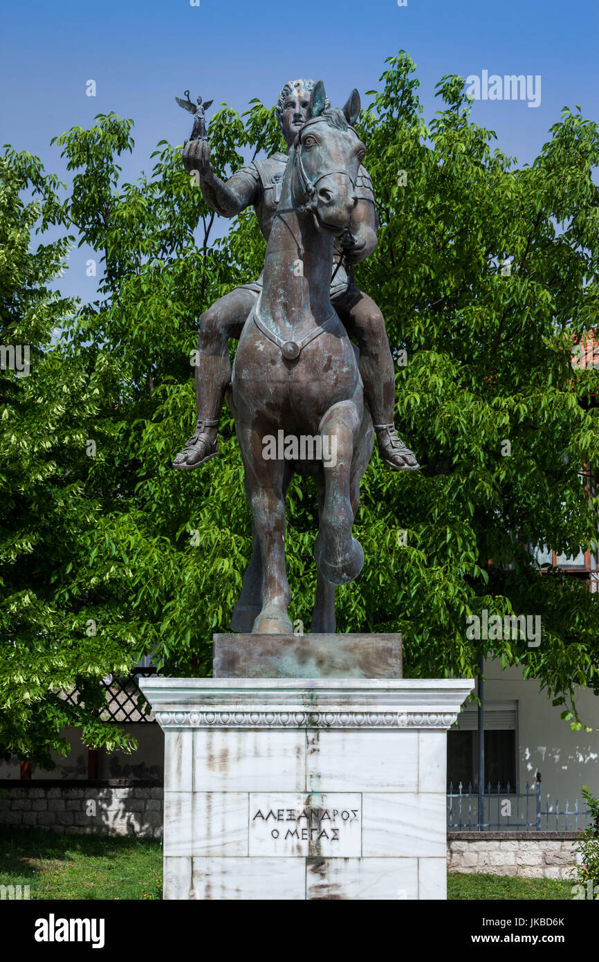 Griechenland, Mazedonien Zentralregion, Pella, Geburtsort Von Alexander Dem  Großen, Statue Von Alexander Dem Großen Stockfotografie - Alamy