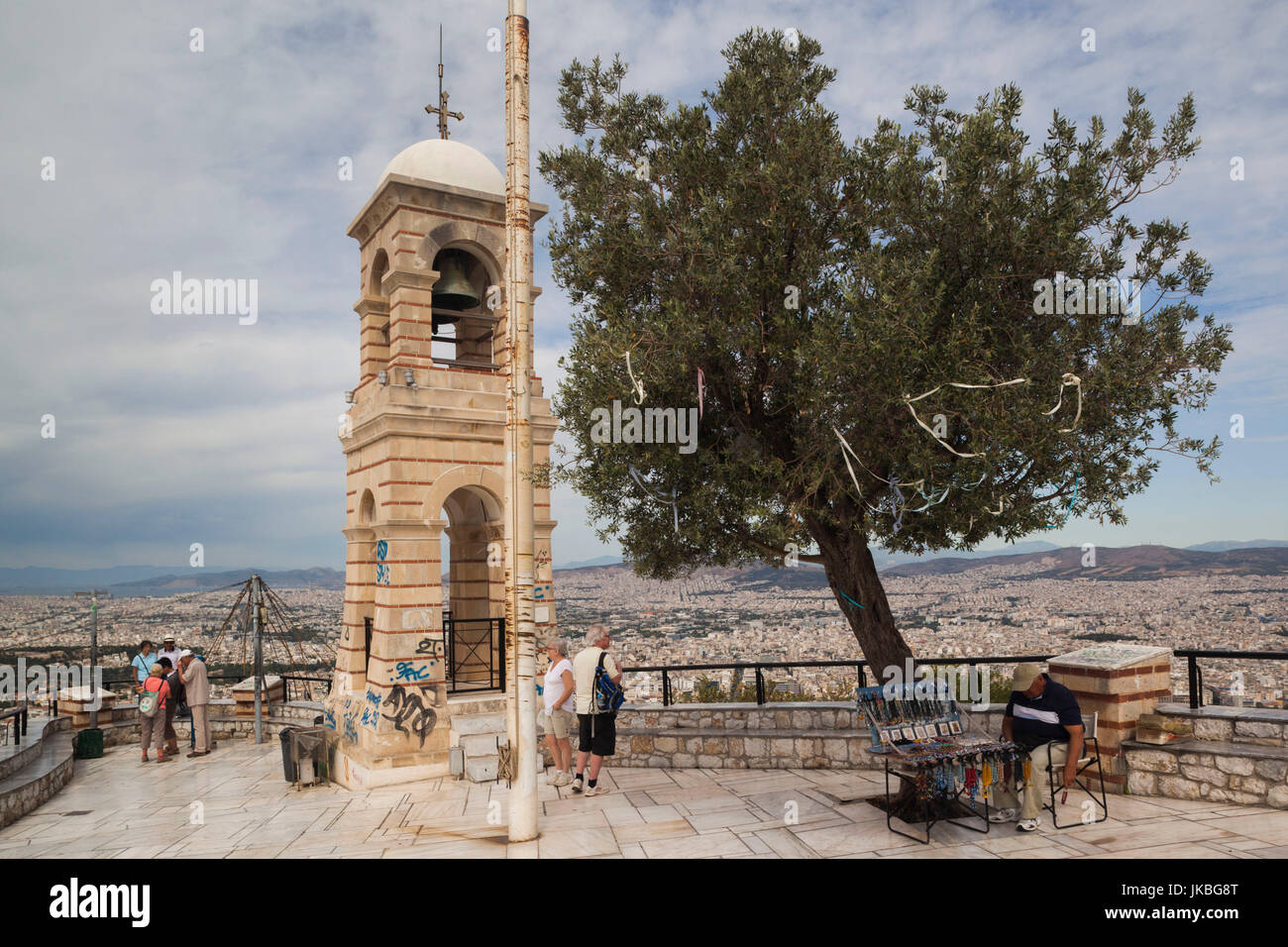 Griechenland, Zentralregion von Griechenland, Athen, Lycabettus-Hügel, Kapelle des Agios Georgios, Glockenturm Stockfoto