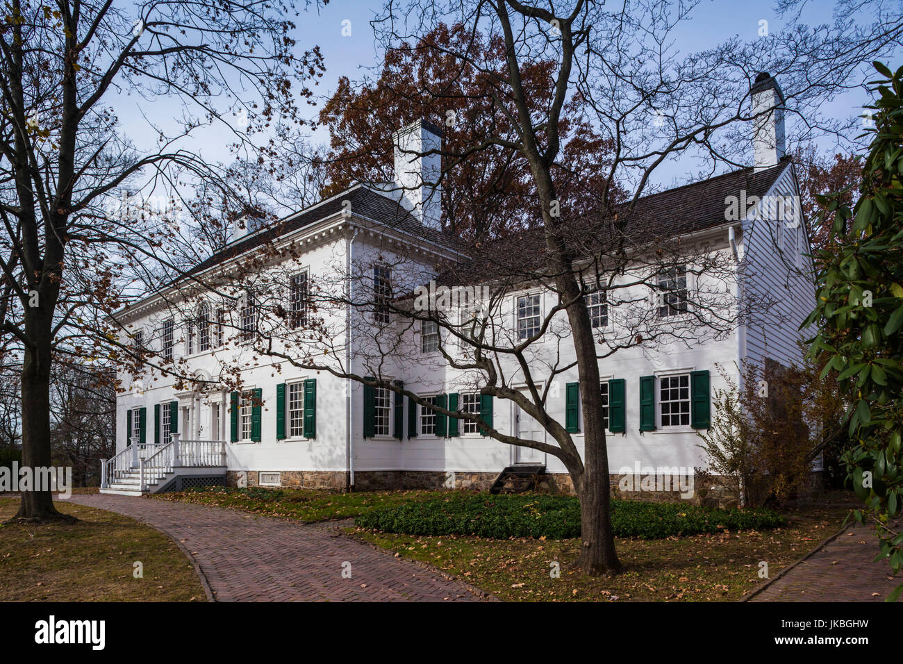 USA, New Jersey, Morristown, Morristown nationaler historischer Park, Ford Mansion, Sitz der George Washington während der amerikanischen Revolution Stockfoto
