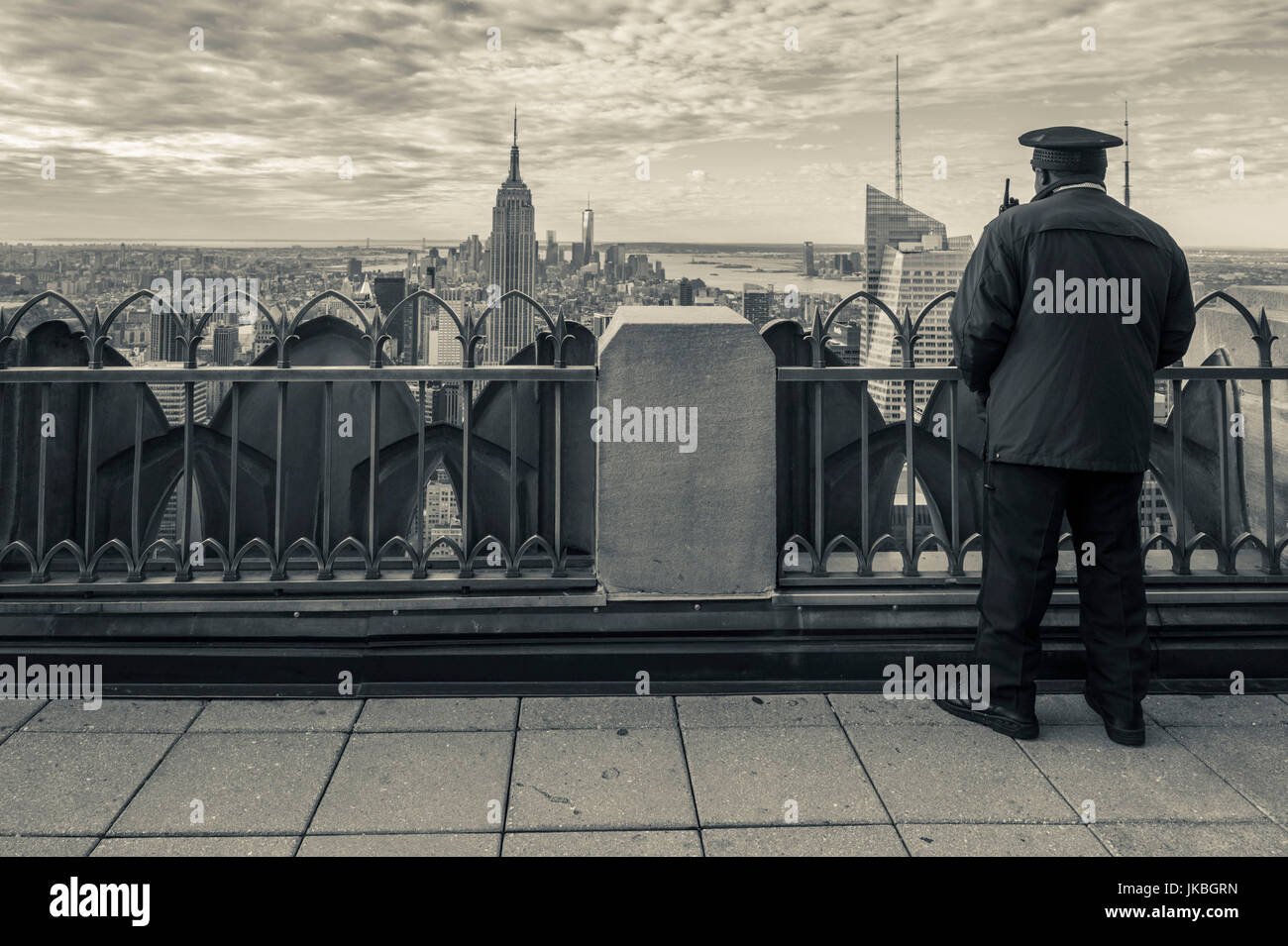 USA, New York, New York City, Manhattan Blick von oben auf die 30 Rock-Viewning Plattform Stockfoto