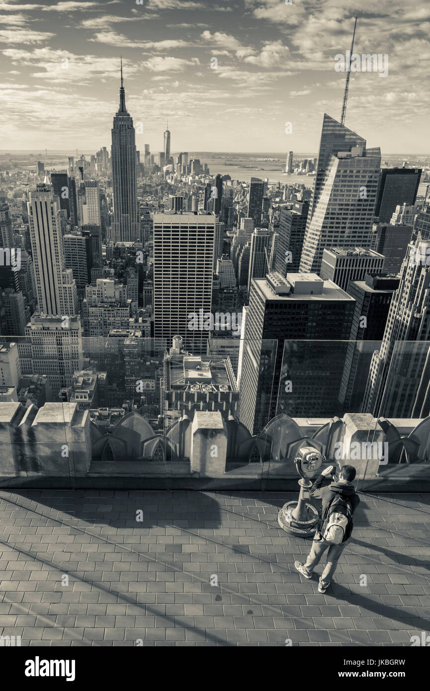 USA, New York, New York City, Manhattan Blick von oben auf die 30 Rock-Viewning Plattform Stockfoto