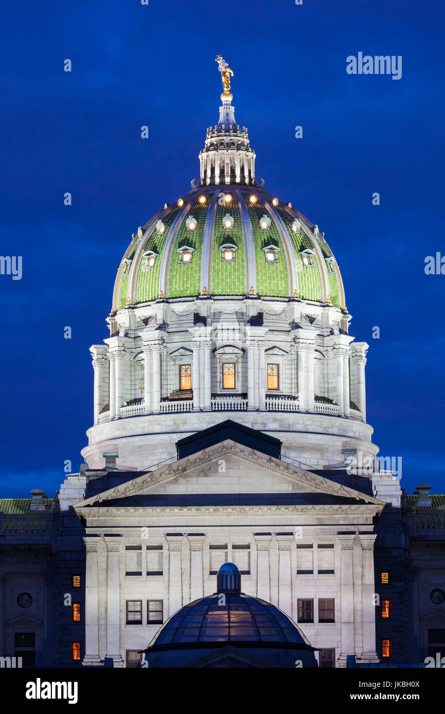 USA, Pennsylvania, Harrisburg, Pennsylvania State Capitol, außen, dawn Stockfoto