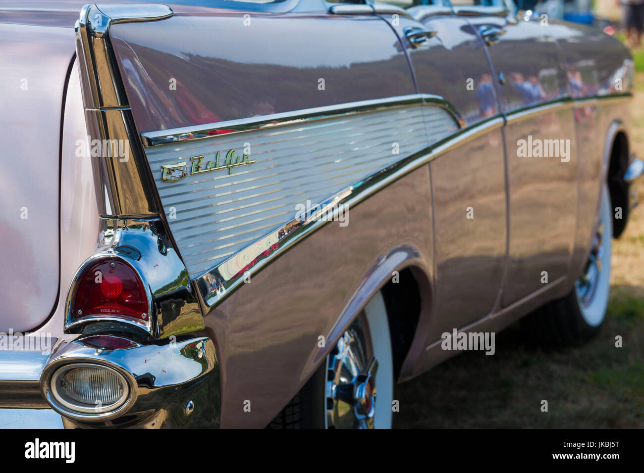USA, Massachusetts, Gloucester, Antique Car Show, 1957 Chevy Bel - Air Stockfoto