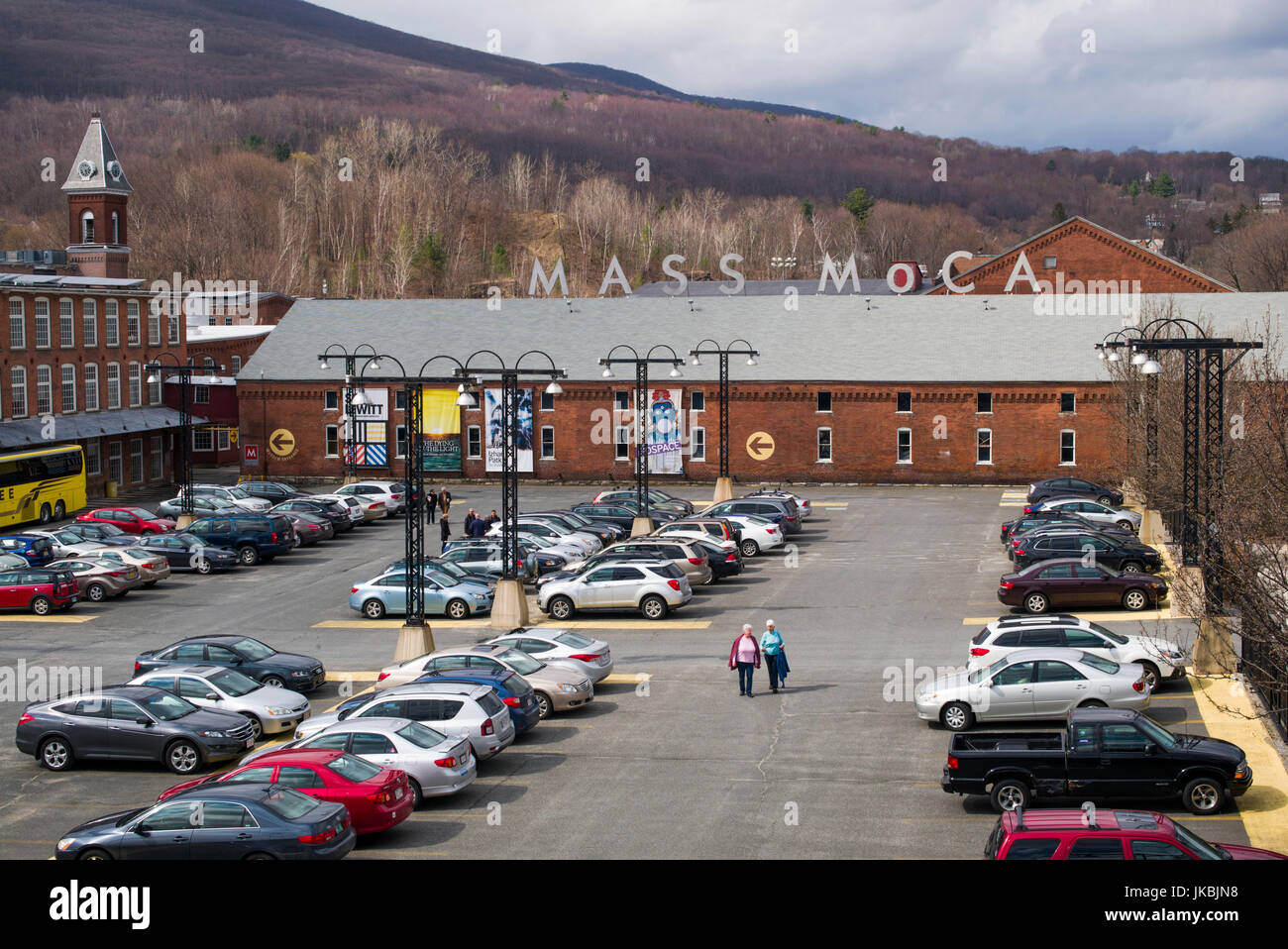 USA, Massachusetts, North Adams, Mass MOCA, Massachusetts Museum of Contemporary Art, ehemaligen Mühlengebäuden umgebaut Kunstmuseum, außen Stockfoto