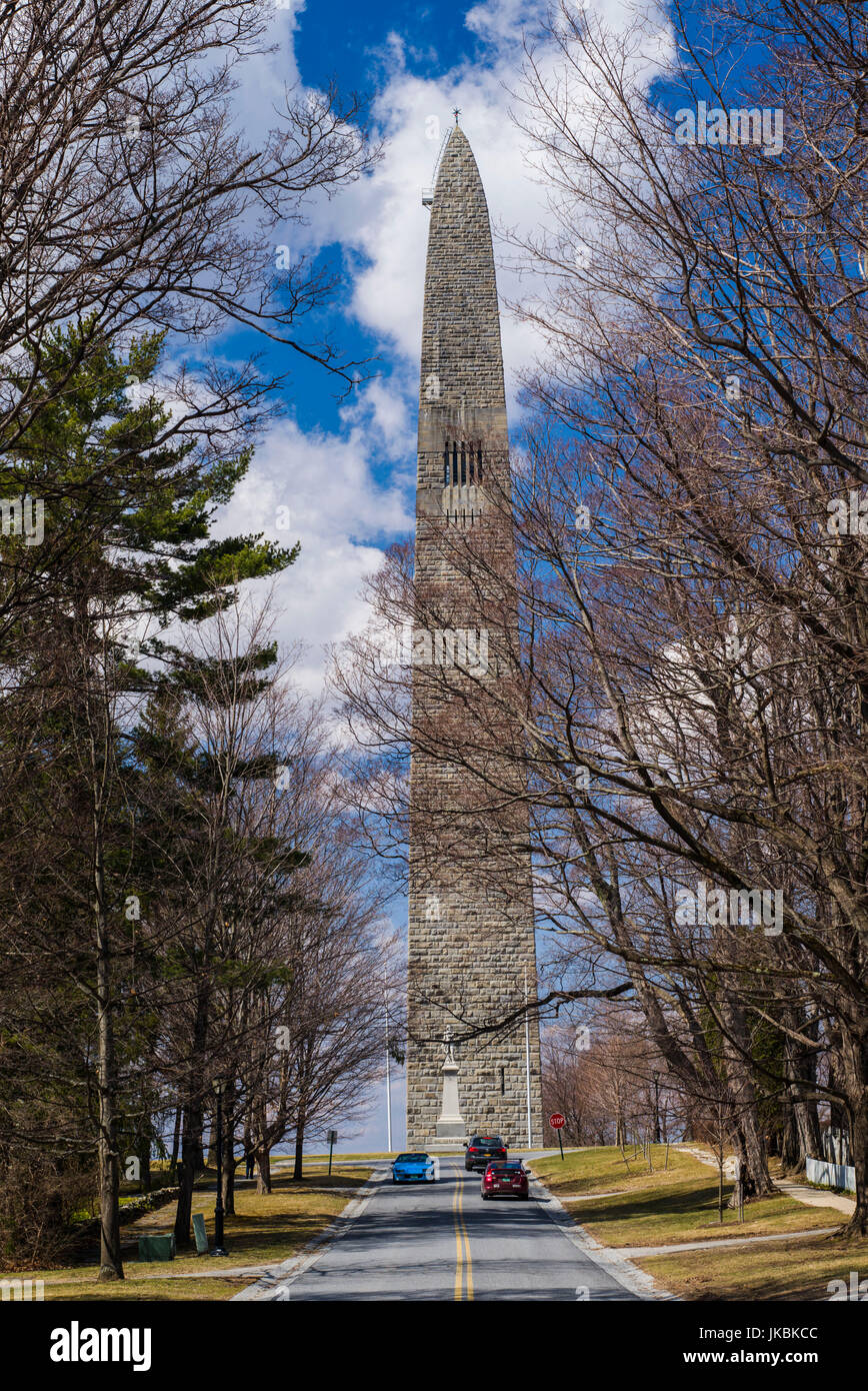 USA, Bennington, Bennington Battle Monument erinnert an amerikanischen revolutionären Kampf des 16. August 1777 Stockfoto