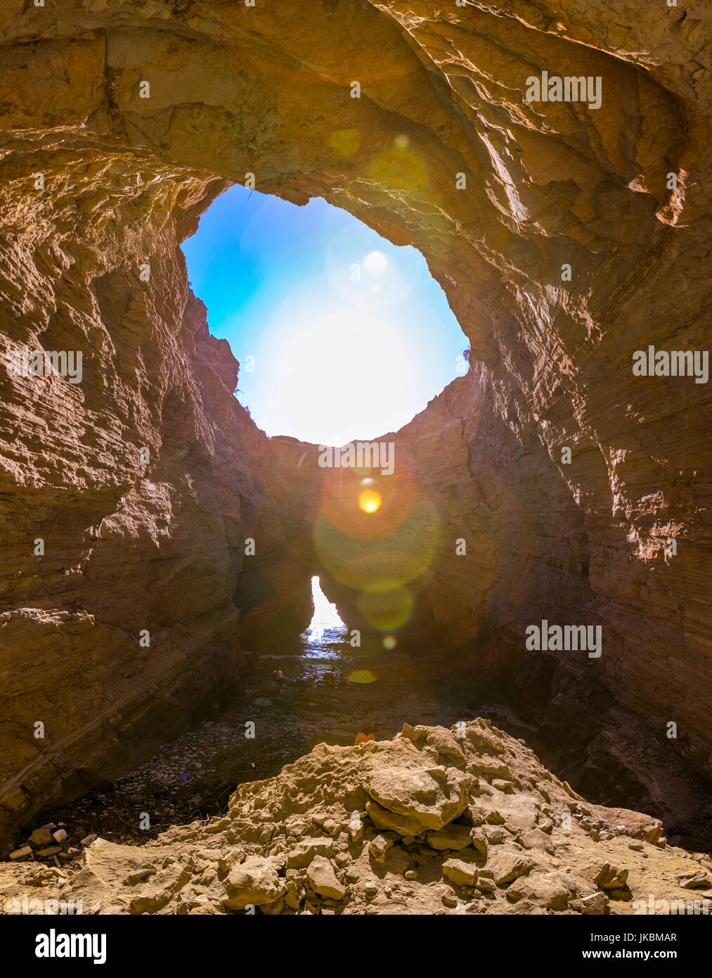 Geheime Höhle und Bucht in Point Loma, Kalifornien Stockfoto