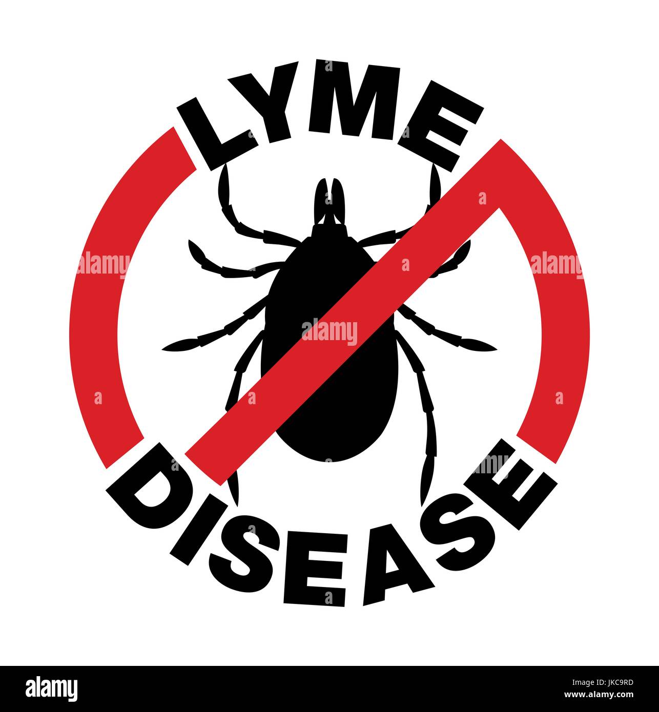 Anti Lyme-Borreliose Zecken Biss Infektion Symbol zur Veranschaulichung. Vektor EPS 10 zur Verfügung. Stock Vektor