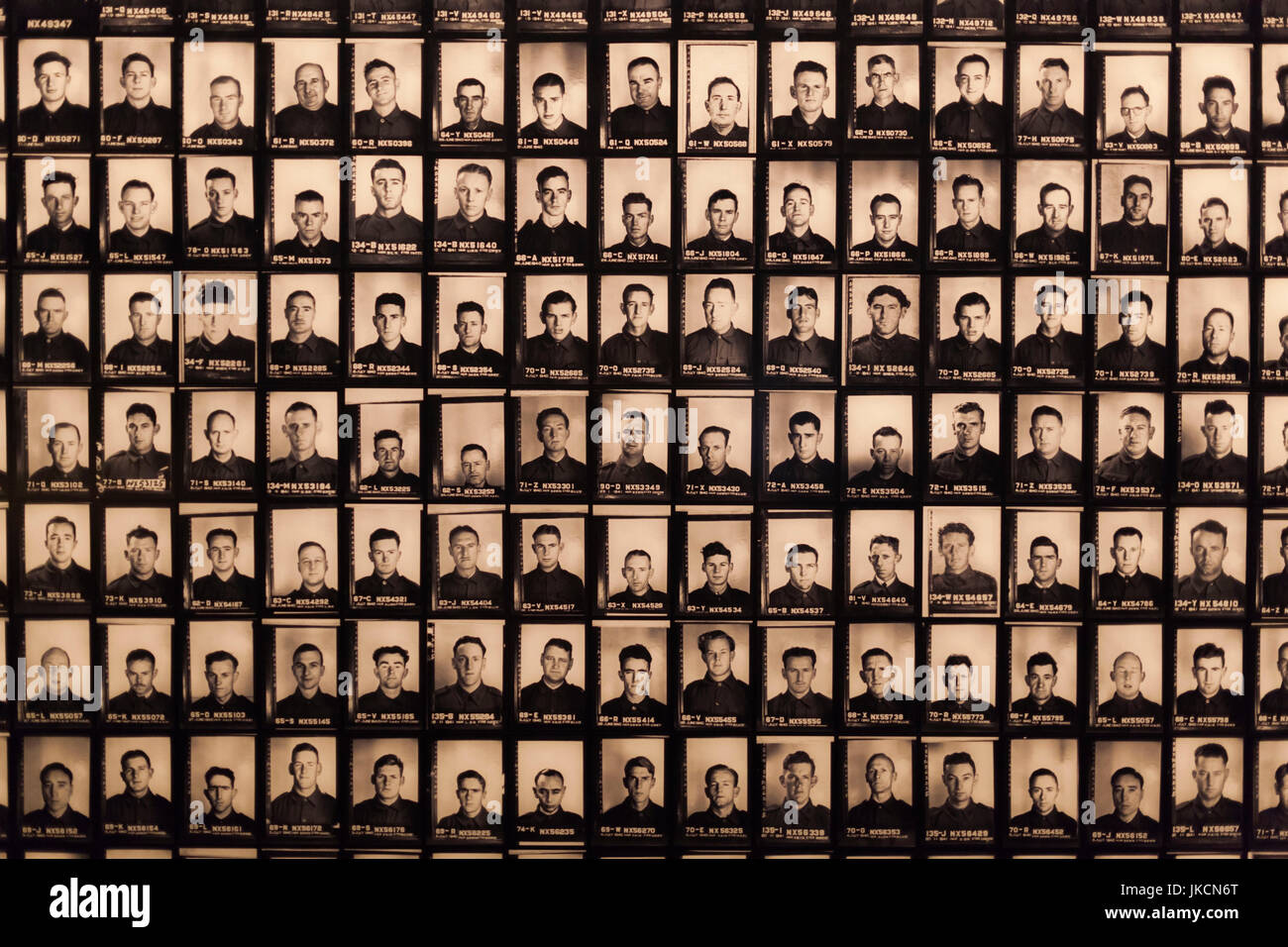 Australien, Australian Capital Territory, ACT, Canberra, Australian War Memorial Museum, WW2-Ära Fotos des australischen Kriegsgefangene Stockfoto