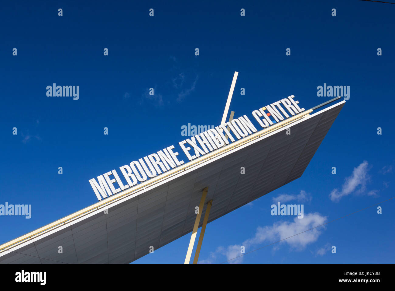 Australien, Victoria, VIC, Melbourne, Southbank Melbourne Exhibition Centre, unterzeichnen Stockfoto