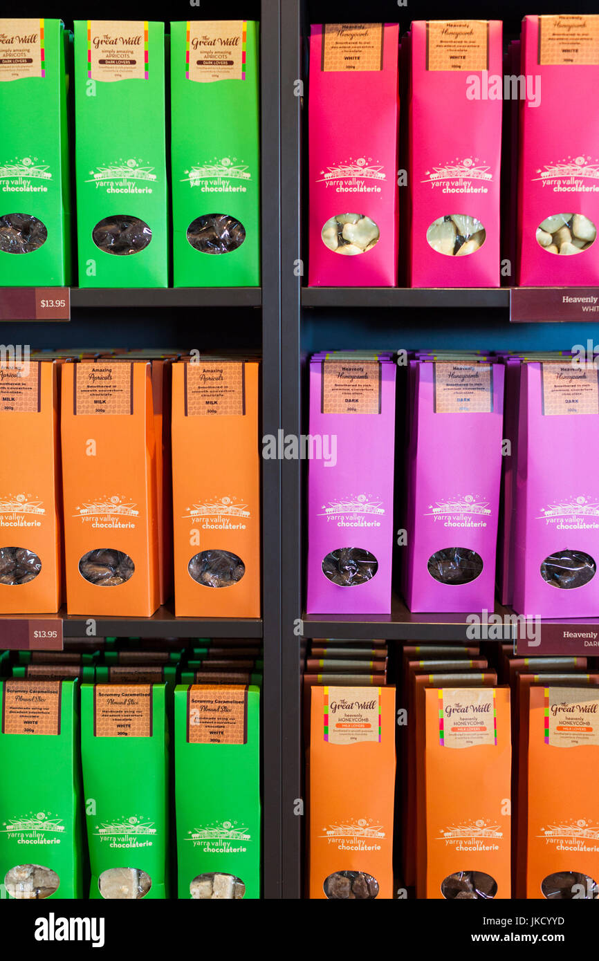 Australien, Victoria, VIC, Yarra Valley, Yarra Glen, Yarra Valley Chocolaterie, Schokolade Fabrik innen Stockfoto