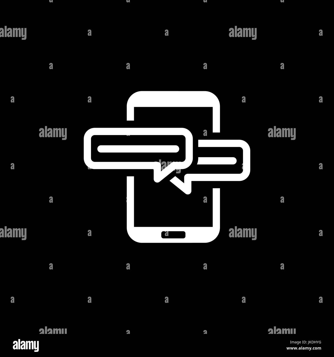 Mobile-Konferenz-Symbol. Flaches Design. Stock Vektor