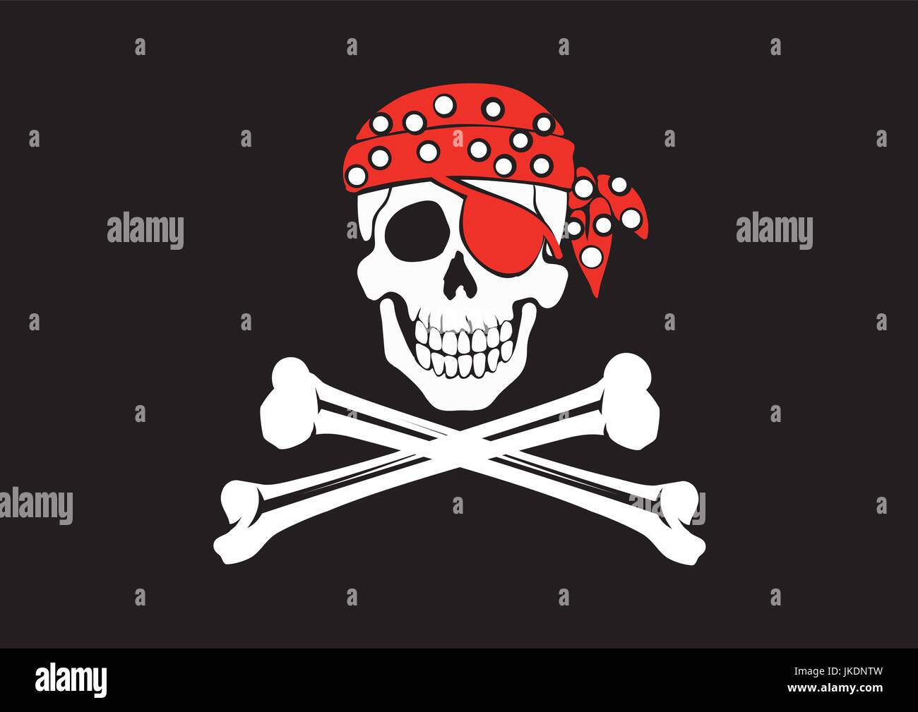 Jolly Roger Flagge Stock Vektor