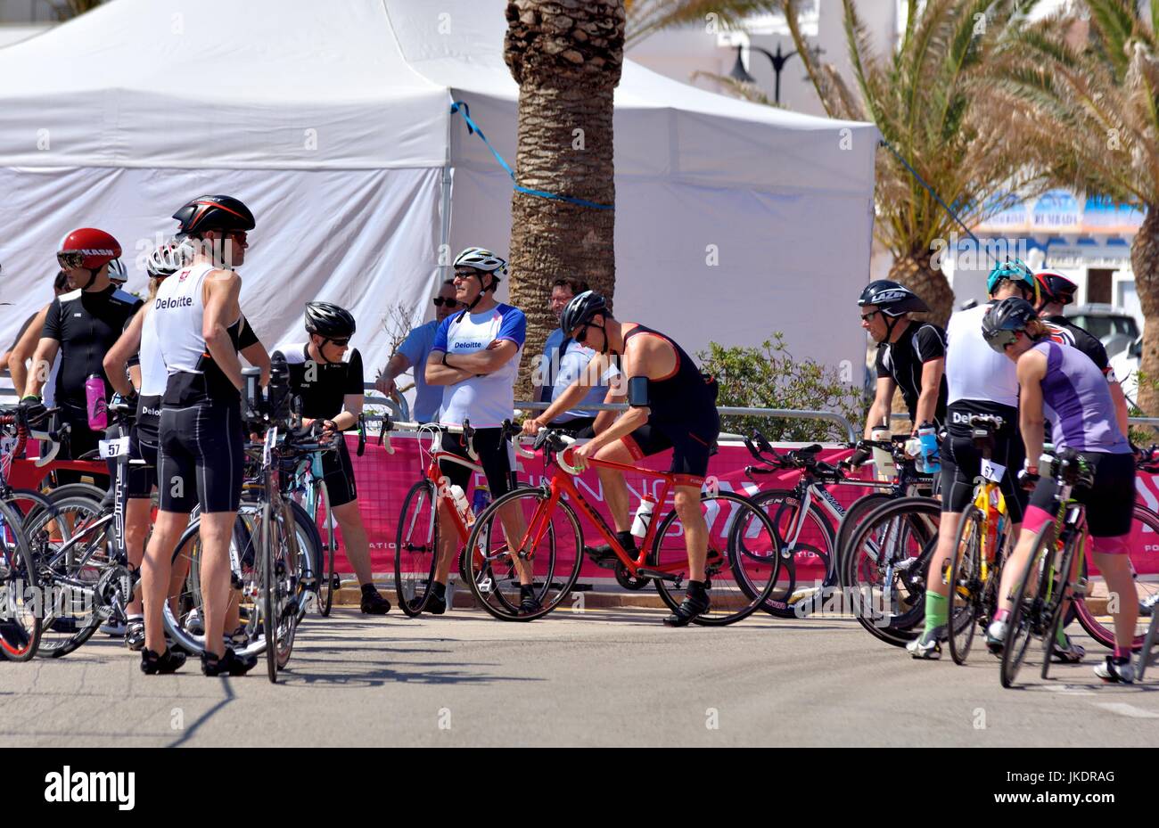 Radsport-Event mit 26 Fornells Menorca Menorca Stockfoto