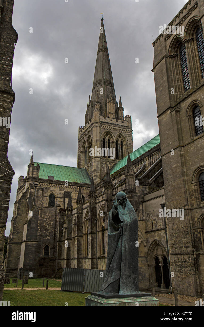 Chichester Kathedrale in England. Stockfoto