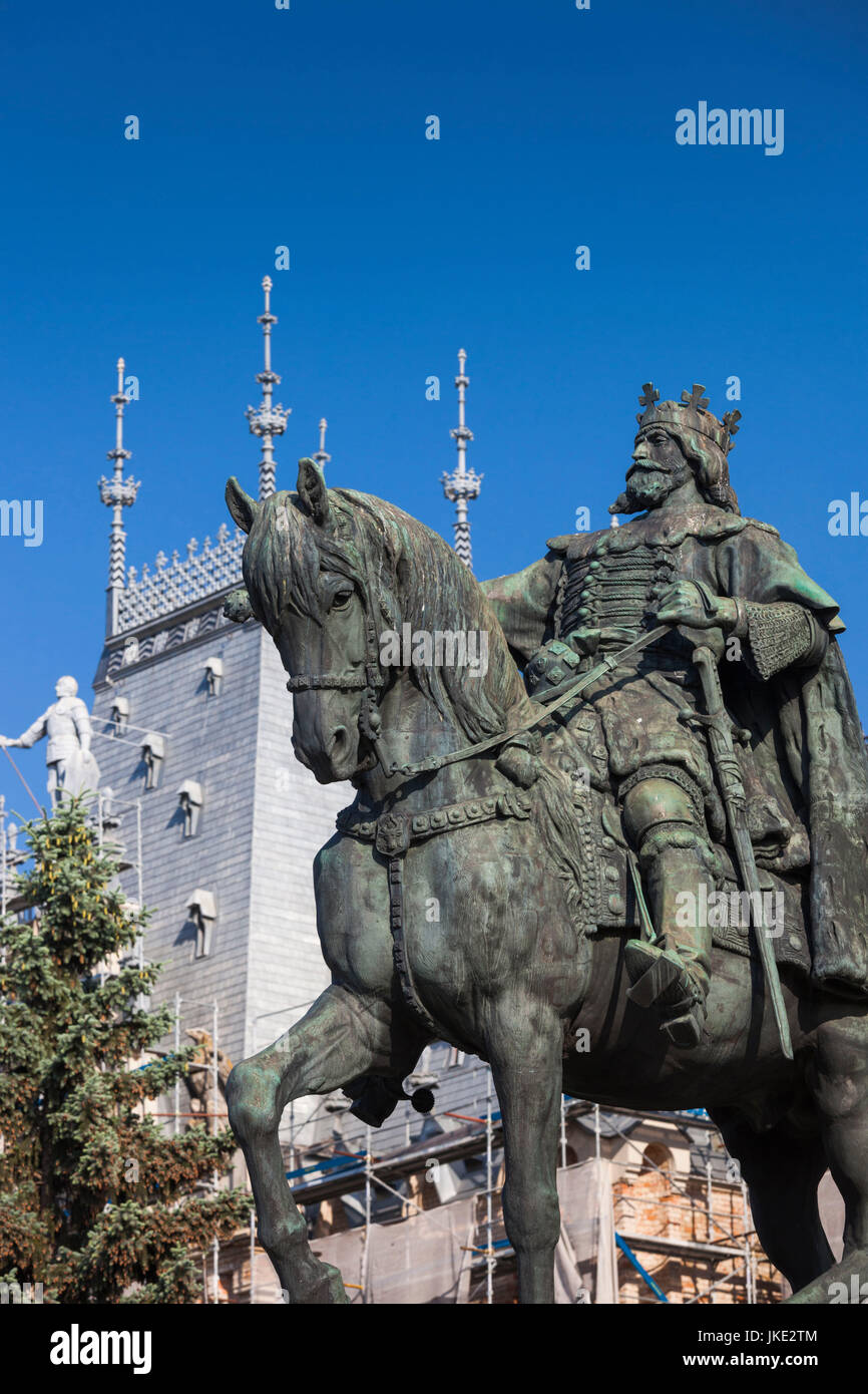 Rumänien, Moldawien Region, Iasi, Statue von Stefan Cel Mare Stockfoto