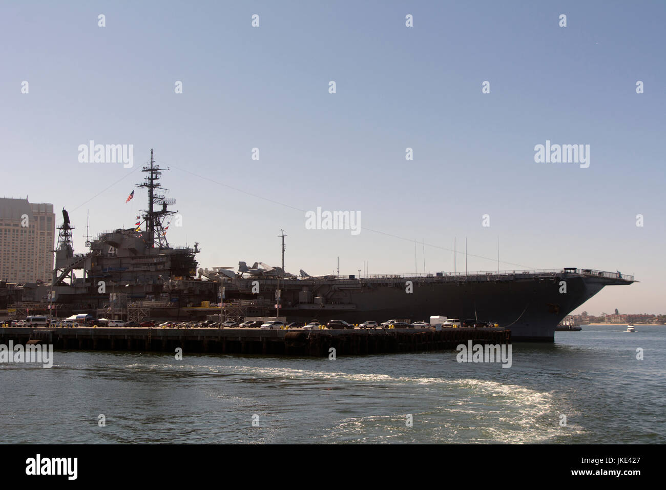 Die USS Midway im Hafen von San Diego. Stockfoto