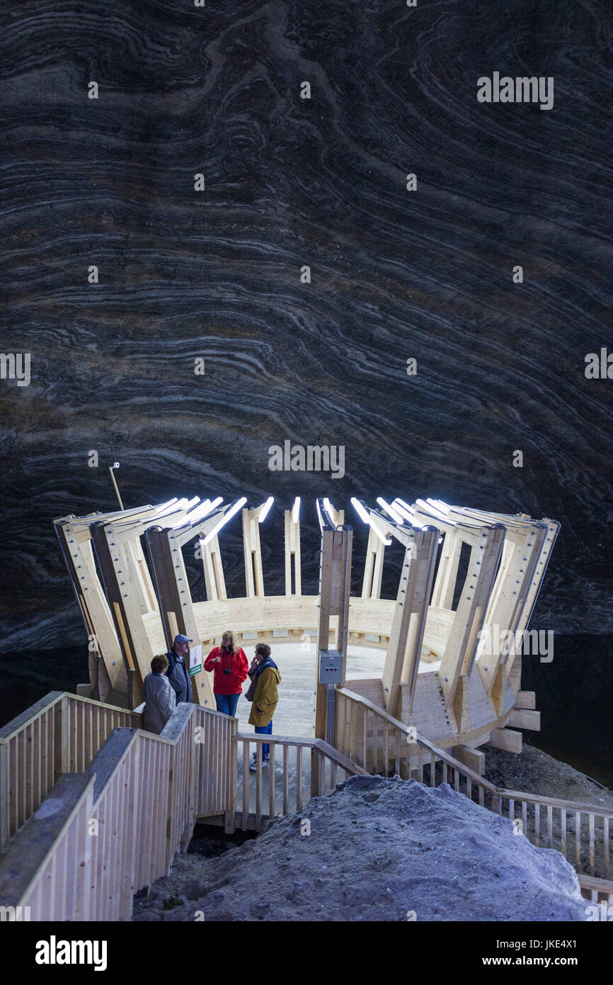 Rumänien, Transsilvanien, Turda, Turda Salzbergwerk, Terezia Mine See Stockfoto