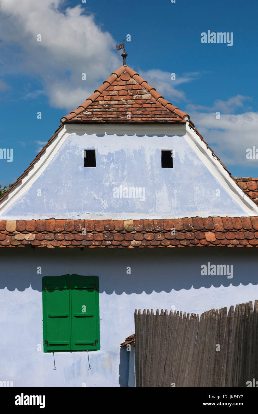 Rumänien, Siebenbürgen, Deutsch-Weißkirch, traditionellen rumänischen Dorf, unterstützt von Prinz Charles von England, Bau-details Stockfoto