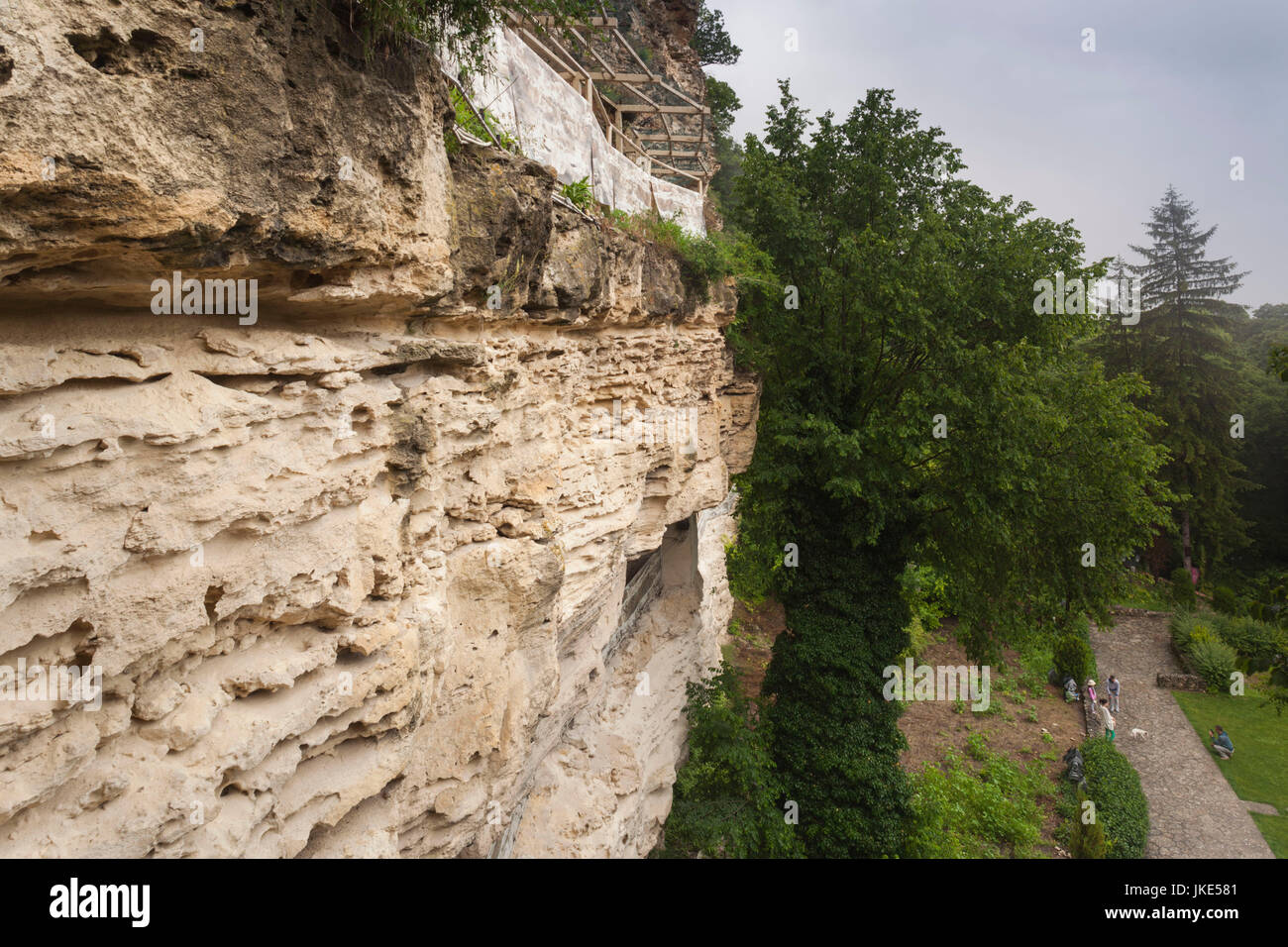 Bulgarien, Schwarzmeerküste, Goldstrand, Zlatni Pyasatsi, Ruinen des Klosters Alazhda rock-Kloster besetzt in der 11. - 14. Jahrhundert Stockfoto